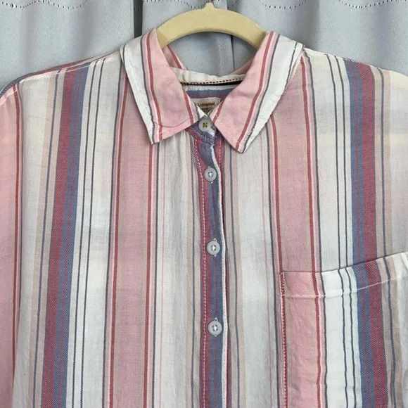 Pilero And The Lettterpress By Anthropologie Women’s M/L Striped Button Up Top - Picture 4 of 10